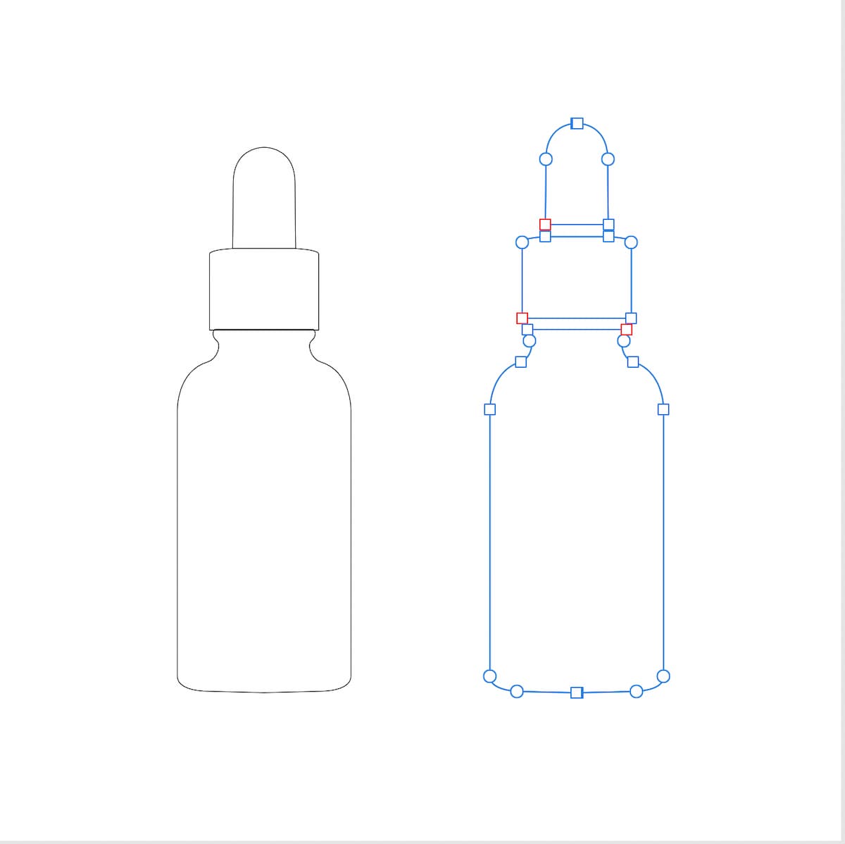 Outline of the bottle
